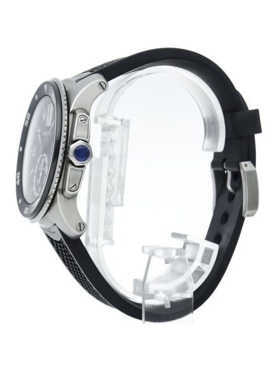 Cartier Caliber de Diver Watch SS Rubber Black Polished